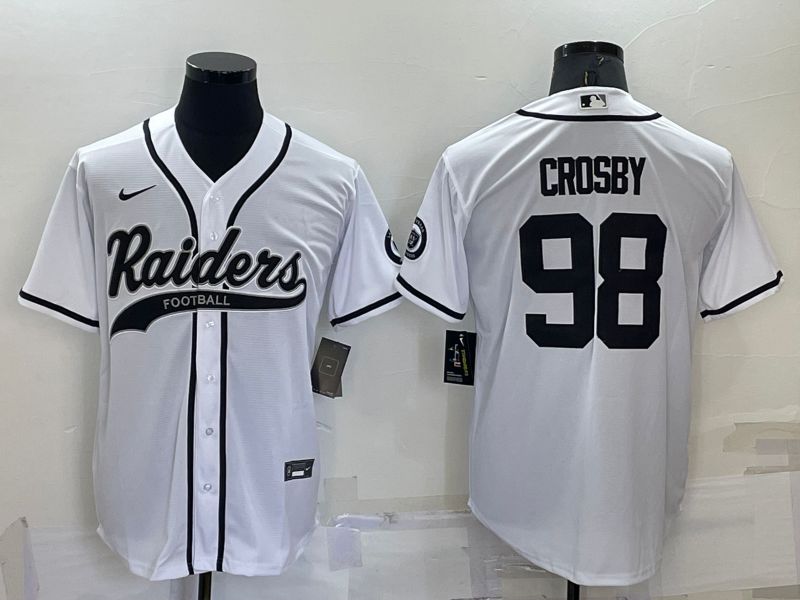 Men Oakland Raiders #98 Crosby White 2022 Nike Co branded NFL Jerseys->oakland raiders->NFL Jersey